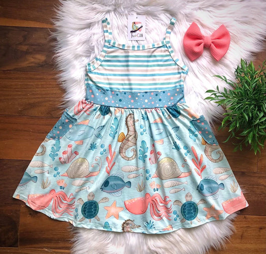 Underwater Pocket Tank Dress by TwoCan