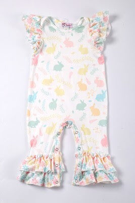 Bunny Daisy Baby Romper by Clover Cottage