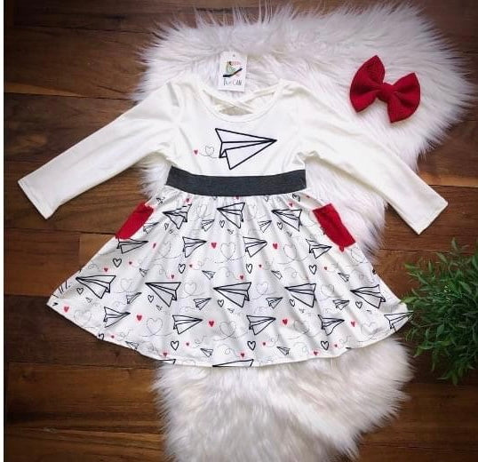 Paper Airplane Dress by Wellington Design Co.