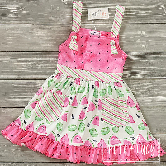 Watercolor Watermelon Dress by Pete + Lucy